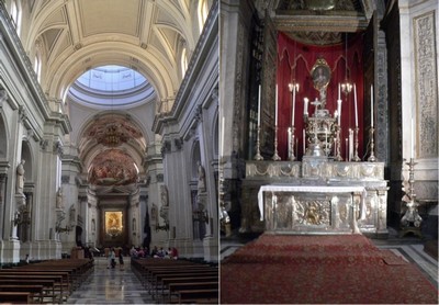 autel est en argent massif de la cathédrale de Palerme
